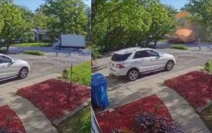 Un camión explota