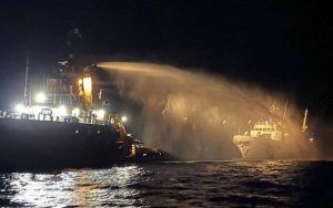 Dron impacta barco