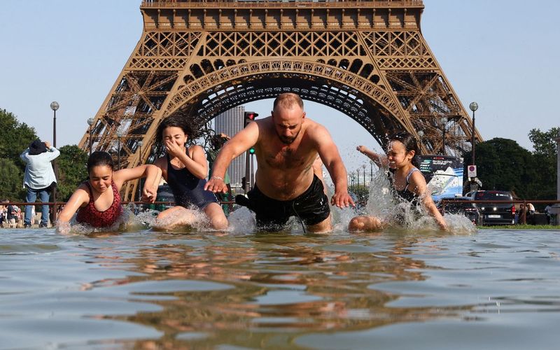 París bajo calor