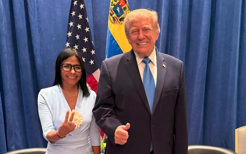 Trump y Delcy